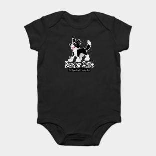 CartoonClub Border Collie - Black and White Baby Bodysuit